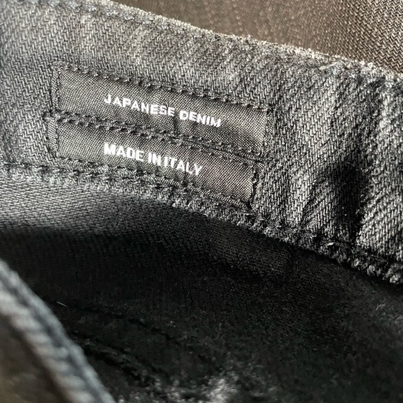 R13 jeans Allison crop Japanese Denim black gray women’s size 31 made in Italy - Picture 3 of 7